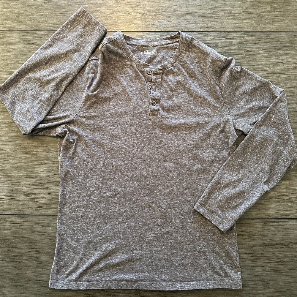 Mens, Hawker Rye, Large, Grey, Long Sleeve Shirt.
